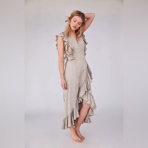 NWOT Shona Joy | Zephyr Ruffle Wrap Midi Dress